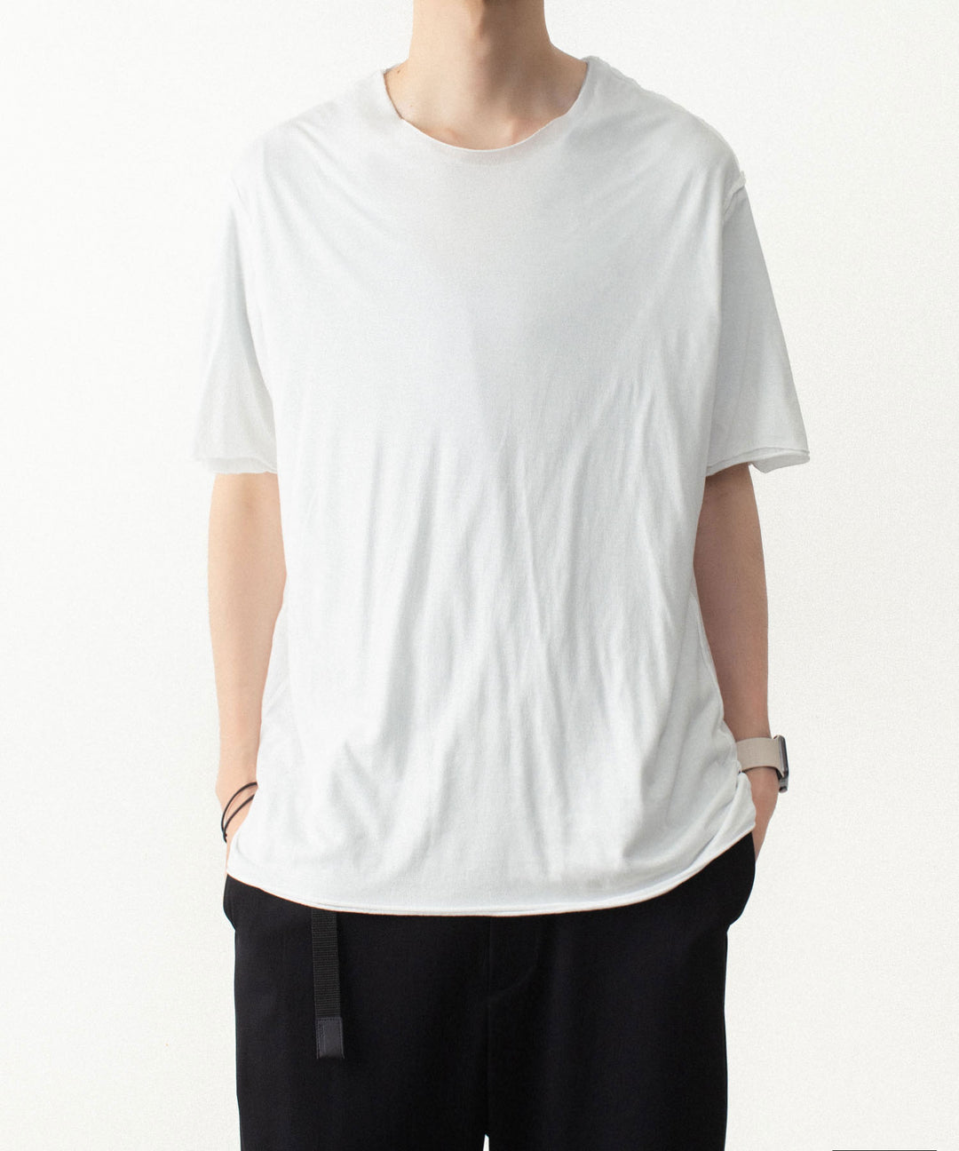 ATTACHMENT アタッチメントのCO/CU JERSEY SLIM FIT LAYERED S/S TEE - WHITEの公式通販サイトsession福岡セレクトショップ