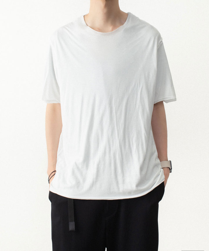 ATTACHMENT アタッチメントのCO/CU JERSEY SLIM FIT LAYERED S/S TEE - WHITEの公式通販サイトsession福岡セレクトショップ