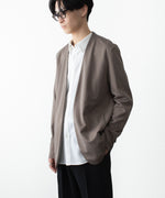 画像をギャラリービューアに読み込む, ATTACHMENT アタッチメントのCOTTON DOUBLE FACE COLLARLESS CARDIGAN - KHAKI GRAYの公式通販サイトsession福岡セレクトショップ

