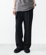 画像をギャラリービューアに読み込む, ATTACHMENT アタッチメントのPE STRETCH DOUBLE CLOTH BELTED STRAIGHT TROUSERS - BLACKの公式通販サイトsession福岡セレクトショップ
