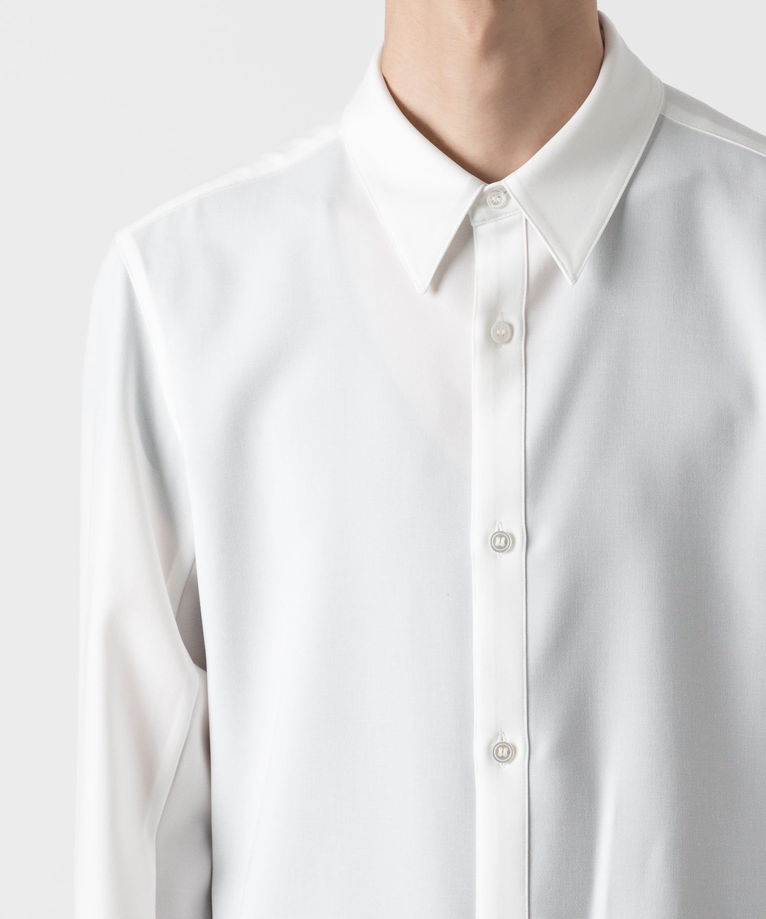 ATTACHMENT アタッチメントのPE STRETCH VIYELLA REGULAR COLLAR DRESS SHIRT - WHITE 公式通販サイトsession福岡セレクトショップ