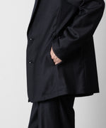 画像をギャラリービューアに読み込む, ATTACHMENT アタッチメントのWASHABLE WO/PE STRETCH SAXONY OVERSIZED LIGHT JACKET - NAVY 公式通販サイトsession福岡セレクトショップ
