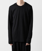 画像をギャラリービューアに読み込む, ATTACHMENT アタッチメントのPE STRETCH RIB SLIM FIT L/S TEE - BLACK 公式通販サイトsession福岡セレクトショップ
