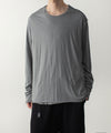 【 ATTACHMENT 】CO/CU JERSEY SLIM FIT LAYERED L/S TEE - KHAKI GRAY