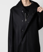 画像をギャラリービューアに読み込む, ATTACHMENT アタッチメントの限定2/90 SUPER120S MALTON ZIPUP HOODED COAT - BLACKの公式通販サイトsession福岡セレクトショップ

