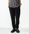 【 ATTACHMENT 】WO/TA STRETCH TRO REGULAR FIT EASY TROUSERS - BLACK