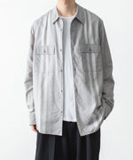 画像をギャラリービューアに読み込む, ATTACHMENT アタッチメントのCO/TEN JACQUARD LAWN PATCH POCKET L/S SHIRT - S.GRAYの公式通販サイトsession福岡セレクトショップ
