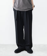 画像をギャラリービューアに読み込む, ATTACHMENT アタッチメントのPE STRETCH DOUBLE CLOTH BELTED STRAIGHT TROUSERS - BLACKの公式通販サイトsession福岡セレクトショップ

