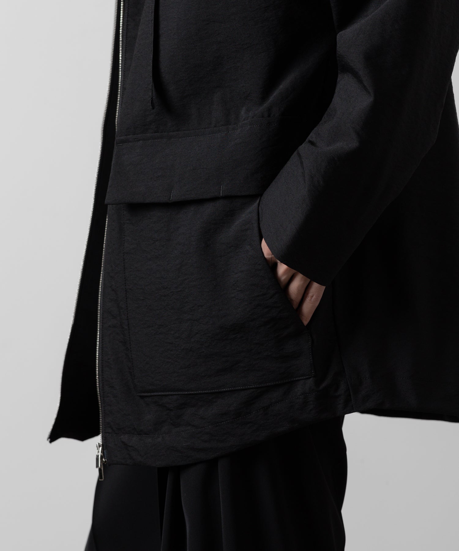 ATTACHMENT アタッチメントのWO/NY VOILE ZIP UP HOODED JACKET - BLACKの公式通販サイトsession福岡セレクトショップ