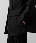 画像をギャラリービューアに読み込む, ATTACHMENT アタッチメントのWO/NY VOILE ZIP UP HOODED JACKET - BLACKの公式通販サイトsession福岡セレクトショップ
