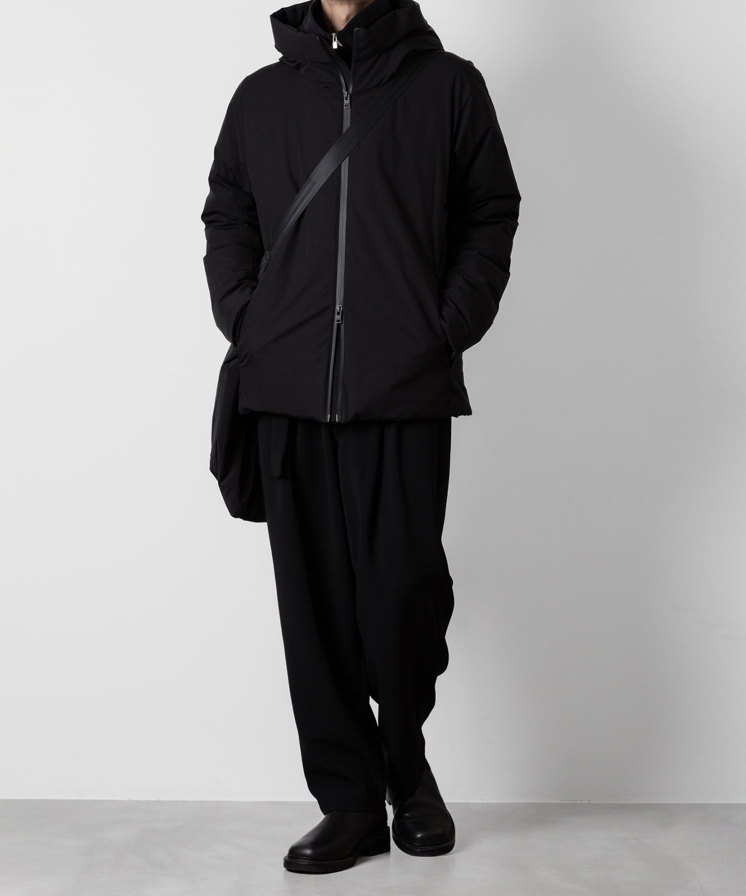 ATTACHMENT アタッチメントの3LAYER LIGHT TAFFETA HOODED DOWN JACKET - BLACK 公式通販サイトsession福岡セレクトショップ