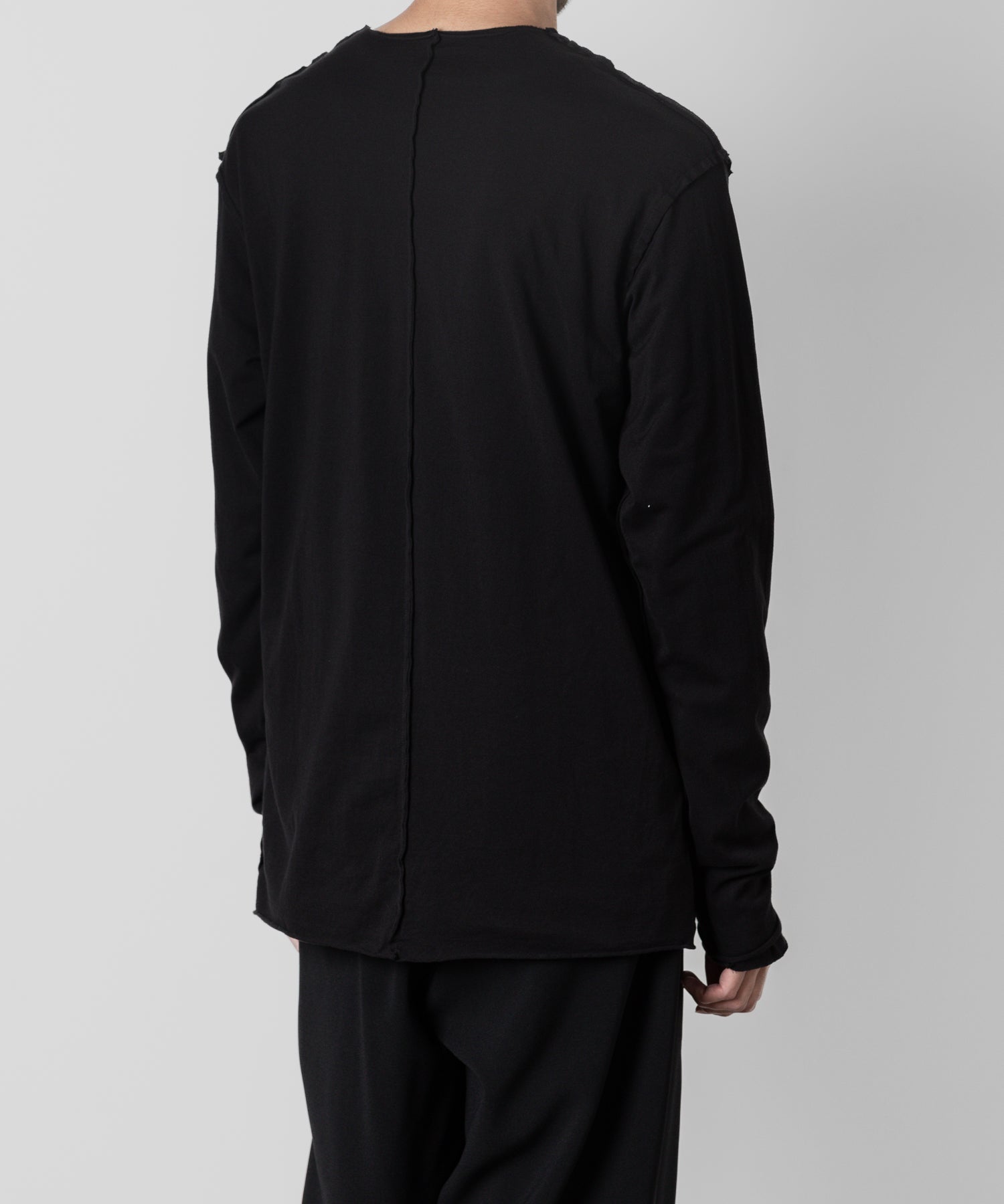 【ATTACHMENT】ATTACHMENT アタッチメントの80/2 PIMA CO JERSEY SLIM FIT LAYERED L/S TEE - BLACK 公式通販サイトsession福岡セレクトショップ