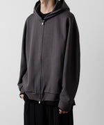 画像をギャラリービューアに読み込む, ATTACHMENT アタッチメントのCO/PE DOUBLE KNIT ZIP UP HOODIE - D.GRAY 公式通販サイトsession福岡セレクトショップ
