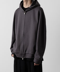 ATTACHMENT アタッチメントのCO/PE DOUBLE KNIT ZIP UP HOODIE - D.GRAY 公式通販サイトsession福岡セレクトショップ