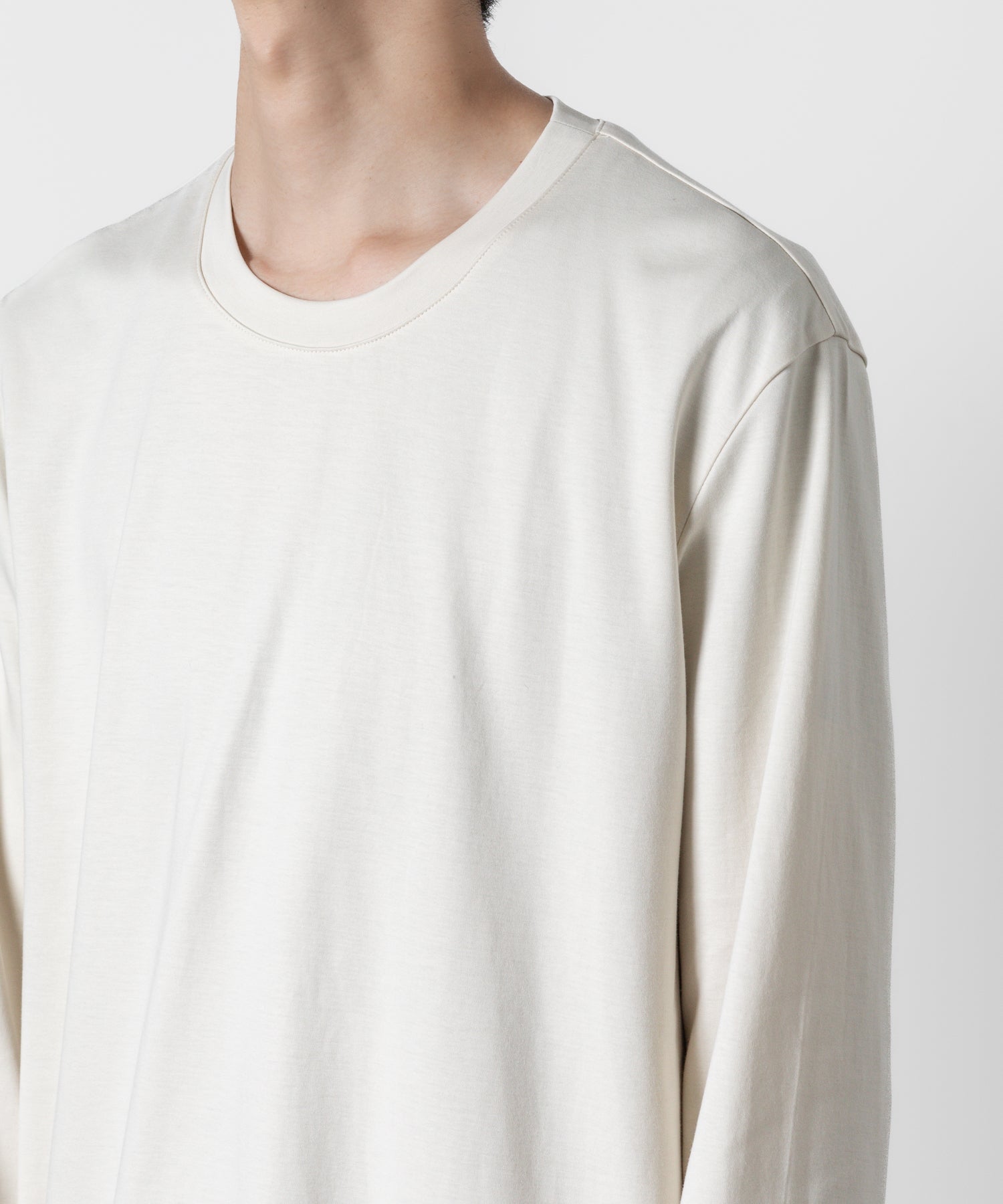 ATTACHMENT アタッチメントのCOTTON DOUBLE FACE SLIM FIT L/S TEE - OFF WHITE  公式通販サイトsession福岡セレクトショップ