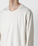 画像をギャラリービューアに読み込む, ATTACHMENT アタッチメントのCOTTON DOUBLE FACE SLIM FIT L/S TEE - OFF WHITE  公式通販サイトsession福岡セレクトショップ
