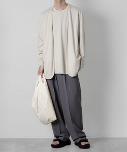 【ATTACHMENT】ATTACHMENT アタッチメントのCOTTON DOUBLE FACE COLLARLESS CARDIGAN - OFF WHITE 公式通販サイトsession福岡セレクトショップ