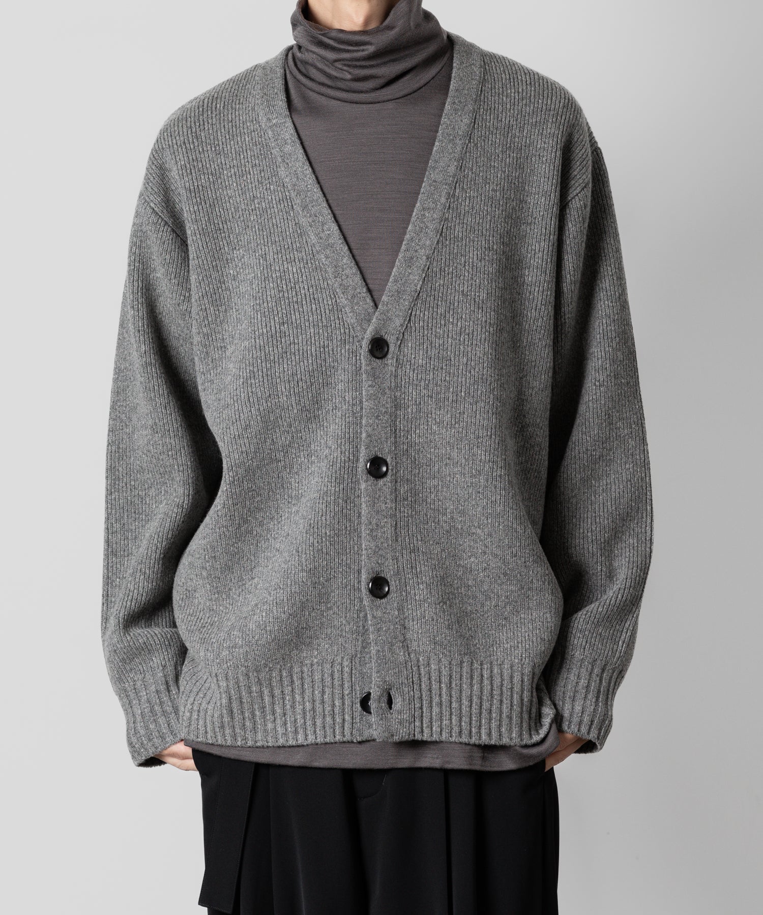 ATTACHMENT アタッチメントのBRITISH WO KNIT CARDIGAN - X.GRAY 公式通販サイトsession福岡セレクトショップ