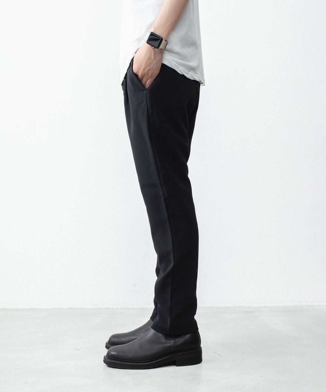 ATTACHMENT アタッチメントのPE STRETCH DOUBLE CLOTH REGULAR FIT EASY TROUSERS - BLACKの公式通販サイトsession福岡セレクトショップ