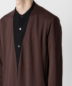 ATTACHMENT アタッチメントのCOTTON DOUBLE FACE COLLARLESS CARDIGAN - BORDEAUX 公式通販サイトsession福岡セレクトショップ