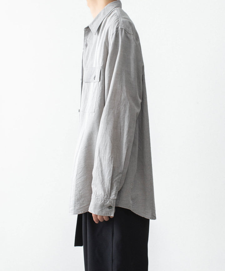ATTACHMENT アタッチメントのCO/TEN JACQUARD LAWN PATCH POCKET L/S SHIRT - S.GRAYの公式通販サイトsession福岡セレクトショップ