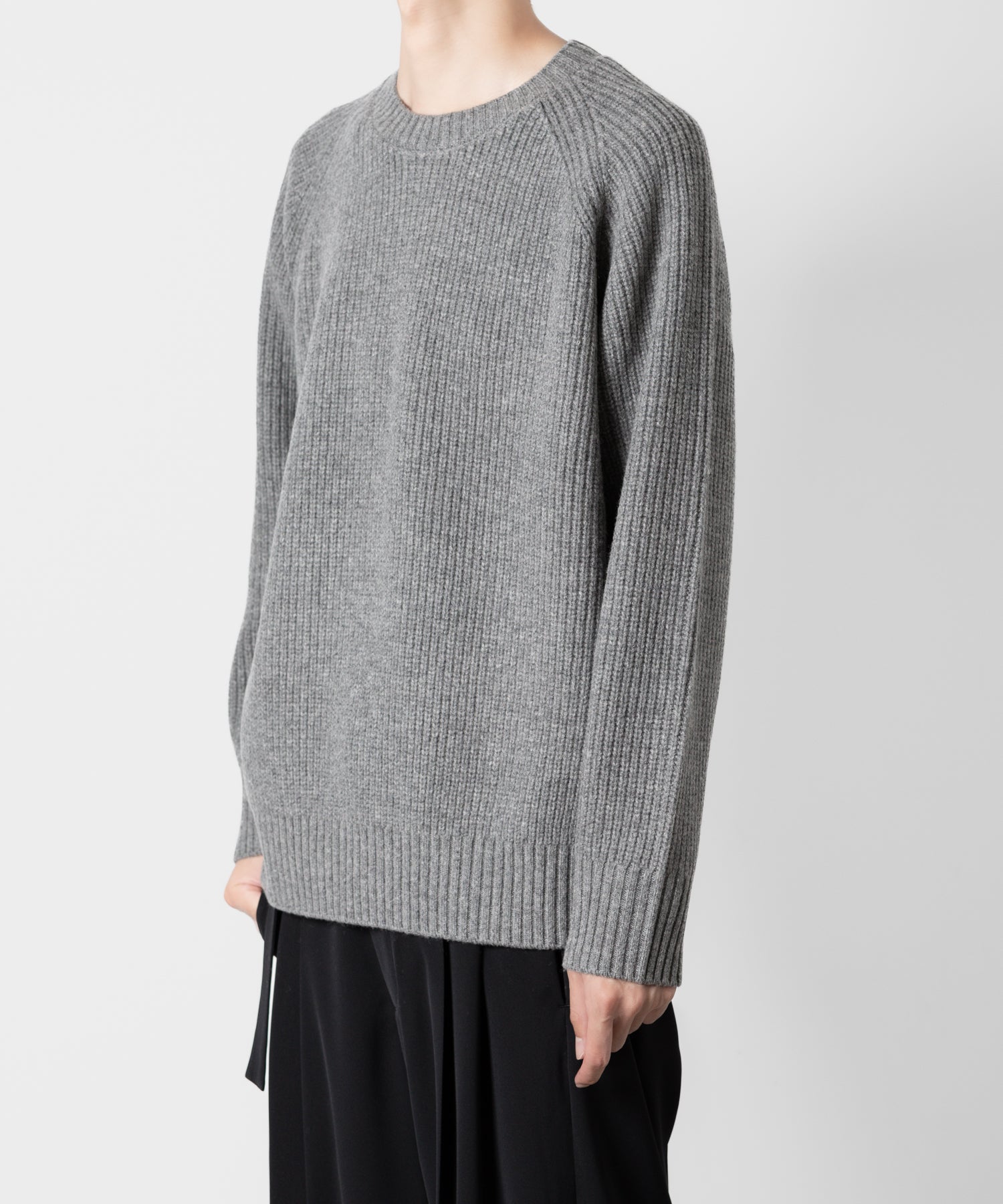 ATTACHMENT アタッチメントのBRITISH WO KNIT CREWNECK  PULLOVER - X.GRAY 公式通販サイトsession福岡セレクトショップ