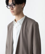 画像をギャラリービューアに読み込む, ATTACHMENT アタッチメントのCOTTON DOUBLE FACE COLLARLESS CARDIGAN - KHAKI GRAYの公式通販サイトsession福岡セレクトショップ
