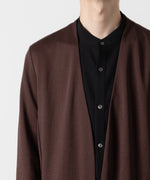 画像をギャラリービューアに読み込む, ATTACHMENT アタッチメントのCOTTON DOUBLE FACE COLLARLESS CARDIGAN - BORDEAUX 公式通販サイトsession福岡セレクトショップ
