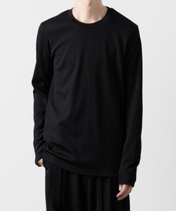 ATTACHMENT アタッチメントのPE STRETCH RIB SLIM FIT L/S TEE - BLACK 公式通販サイトsession福岡セレクトショップ