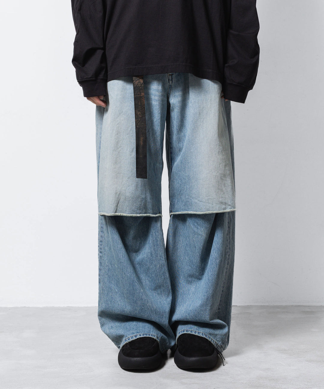 VEIN ヴェインの11OZ DENIM CUT OFF BAGGY TROUSERS - L.NAVYの公式通販サイトsession福岡セレクトショップ