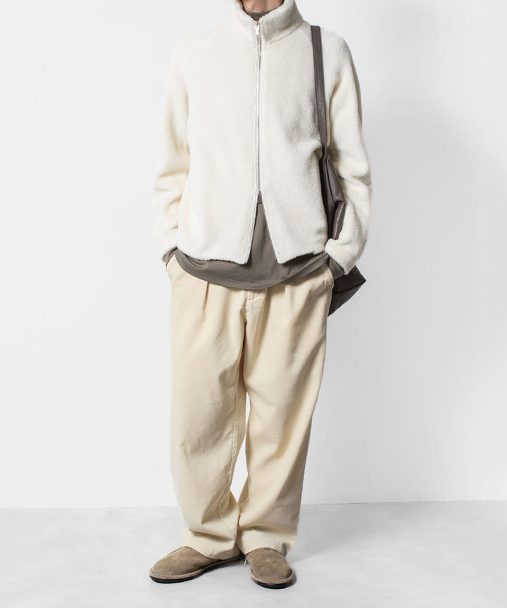 ATTACHMENT アタッチメントのFINX CO CORDUROY 1TUCK WIDE TROUSERS - OFF WHITEの公式通販サイトsession福岡セレクトショップ