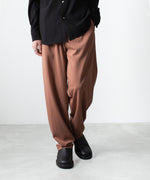 画像をギャラリービューアに読み込む, ATTACHMENT アタッチメントのCOTTON DOUBLE FACE LOUNGE TROUSERS - BROWNの公式通販サイトsession福岡セレクトショップ
