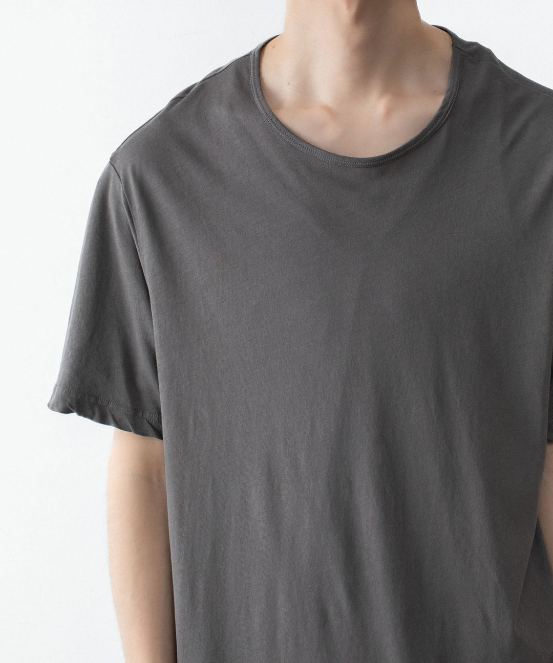 ATTACHMENT アタッチメントの100/3 HIGH TWIST JERSEY SLIM FIT S/S TEE - GRAYの公式通販サイトsession福岡セレクトショップ