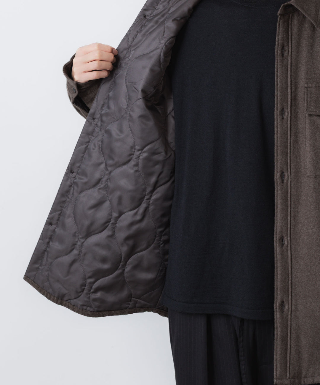 ATTACHMENT アタッチメントのRY/CO/SI FLANNEL PADDING L/S SHIRT - D.GRAYの公式通販サイトsession福岡セレクトショップ