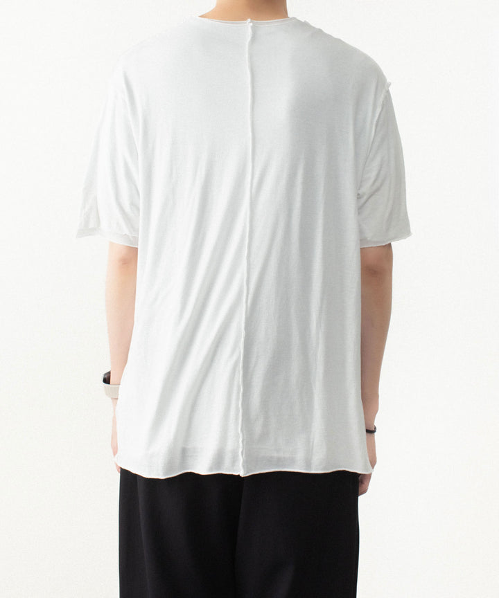 ATTACHMENT アタッチメントのCO/CU JERSEY SLIM FIT LAYERED S/S TEE - WHITEの公式通販サイトsession福岡セレクトショップ