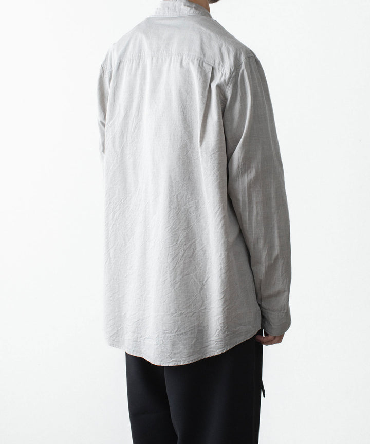 ATTACHMENT アタッチメントのCO/TEN JACQUARD LAWN PATCH POCKET L/S SHIRT - S.GRAYの公式通販サイトsession福岡セレクトショップ