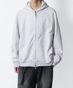 画像をギャラリービューアに読み込む, ATTACHMENT アタッチメントのCO STRECH TERRY ZIP UP HOODIE - X.GRAYの公式通販サイトsession福岡セレクトショップ
