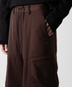 ATTACHMENT アタッチメントのNY/CO TWILL WIDE CARGO TROUSERS - BORDEAUX 公式通販サイトsession福岡セレクトショップ