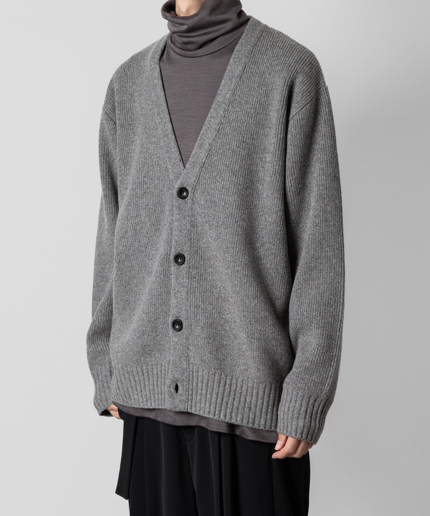 ATTACHMENT アタッチメントのBRITISH WO KNIT CARDIGAN - X.GRAY 公式通販サイトsession福岡セレクトショップ