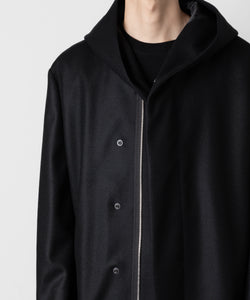 ATTACHMENT アタッチメントの限定2/90 SUPER120S MALTON ZIPUP HOODED COAT - BLACKの公式通販サイトsession福岡セレクトショップ
