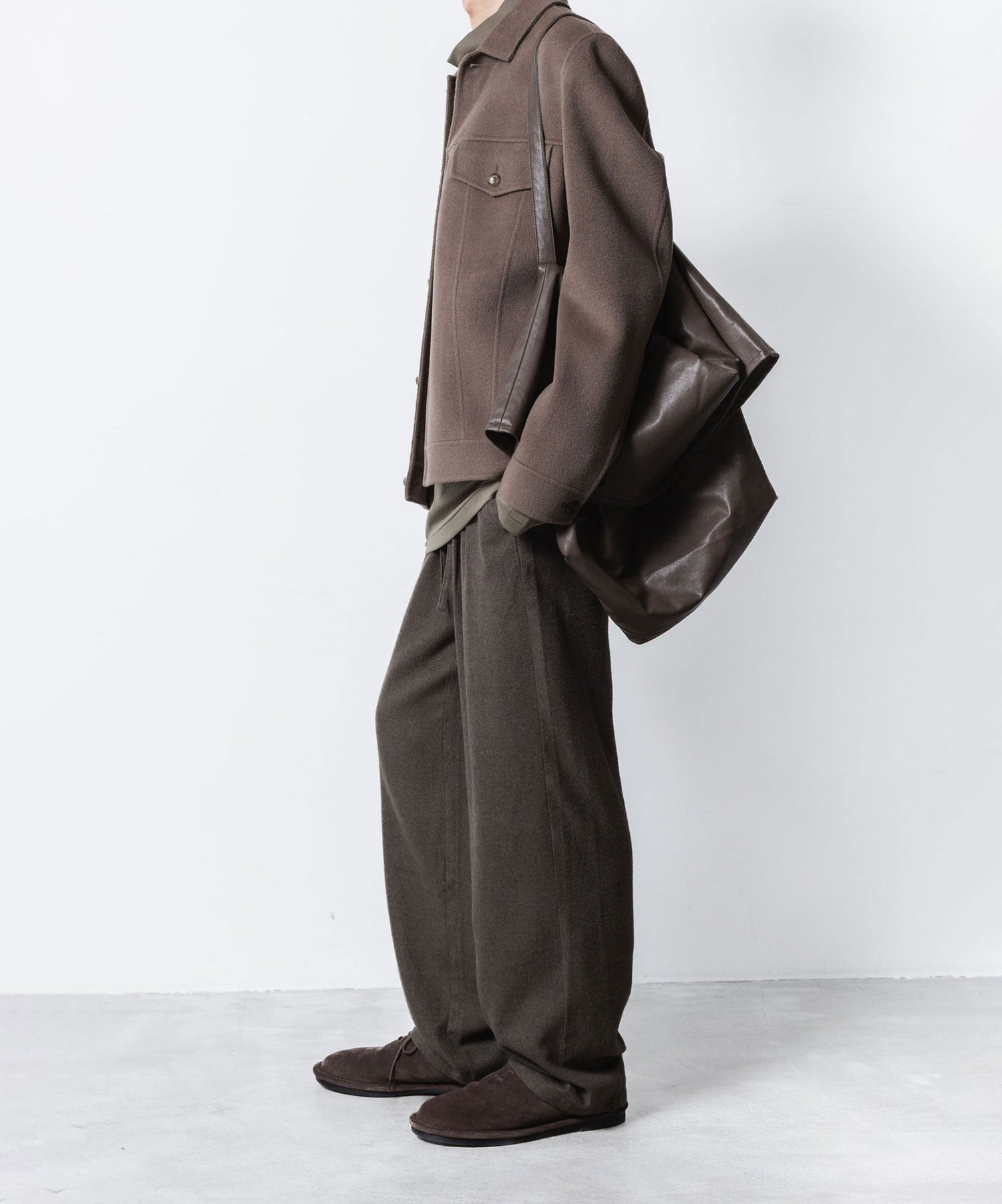 ATTACHMENT アタッチメントのRY/CO/SI FLANNEL 1TUCK EASY TROUSERS - D.GRAYの公式通販サイトsession福岡セレクトショップ