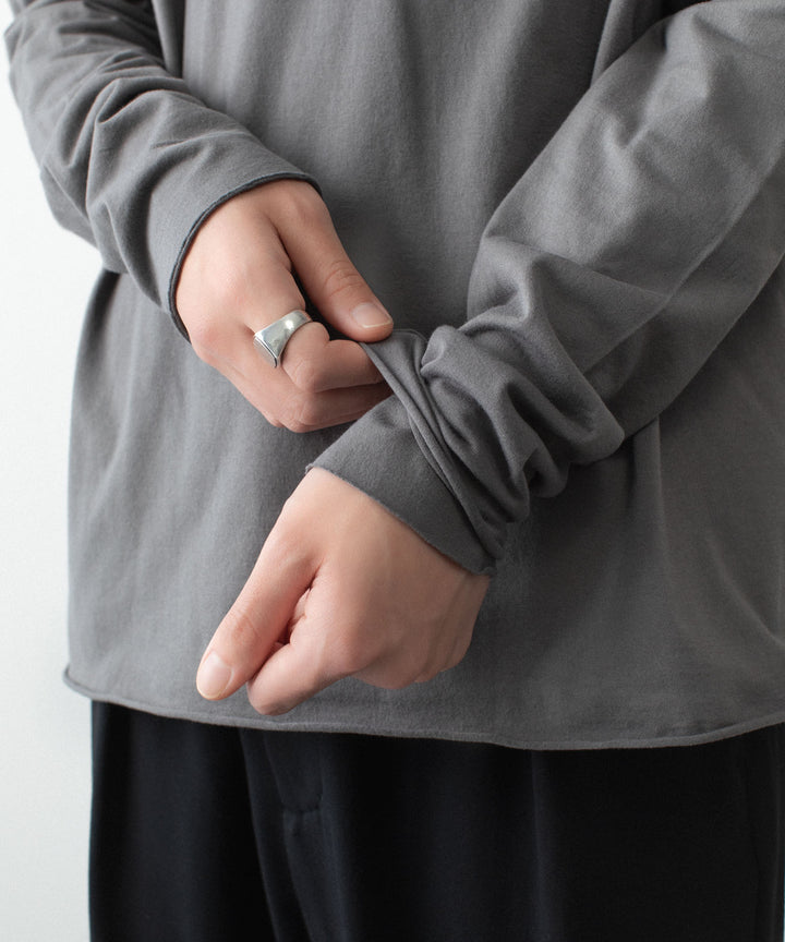 ATTACHMENT アタッチメントの80/2 PIMA CO JERSEY SLIM FIT LAYERED L/S TEE - D.GRAYの公式通販サイトsession福岡セレクトショップ