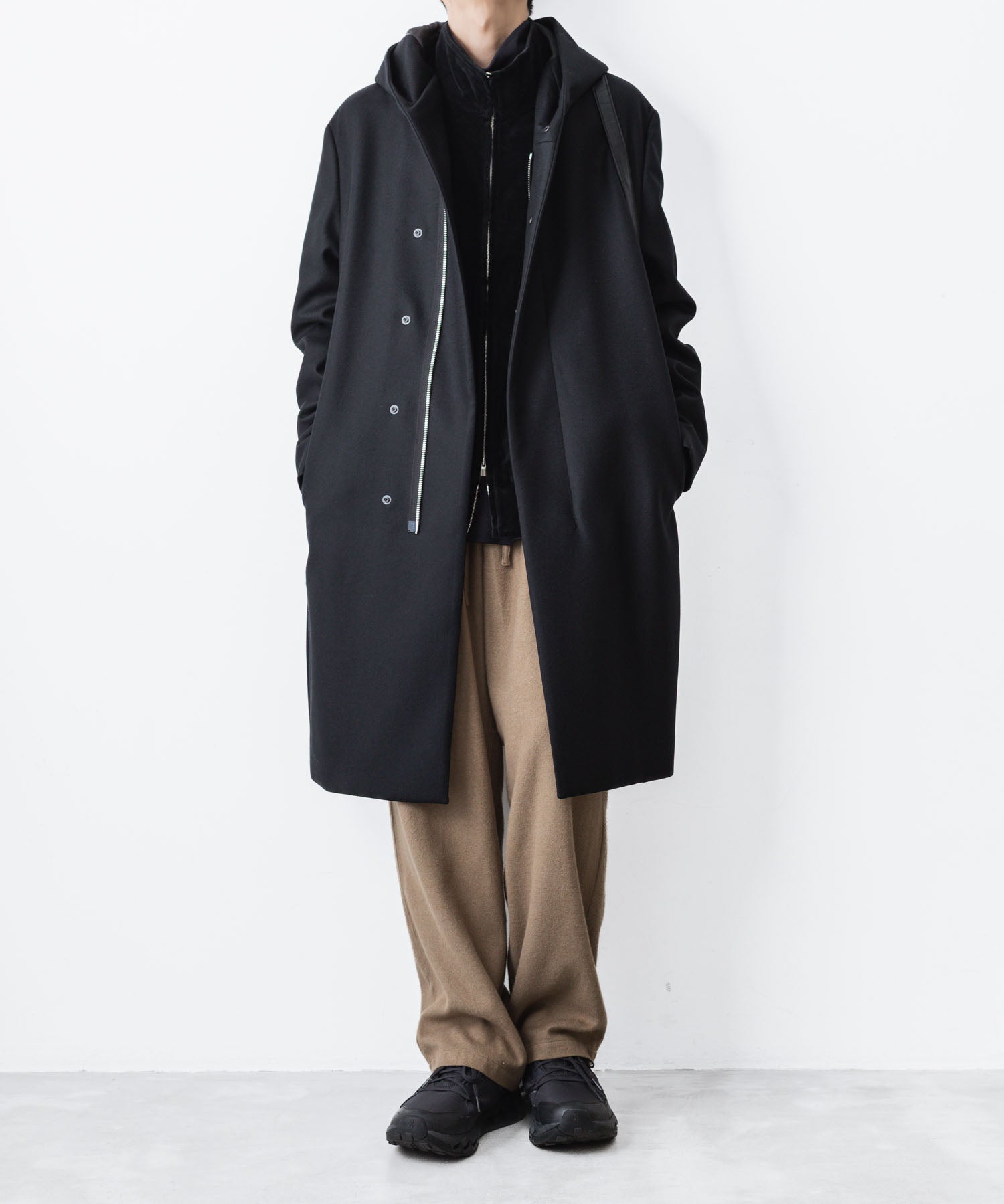 ATTACHMENT アタッチメントのRY/CO/SI FLANNEL 1TUCK EASY TROUSERS - CAMELの公式通販サイトsession福岡セレクトショップ