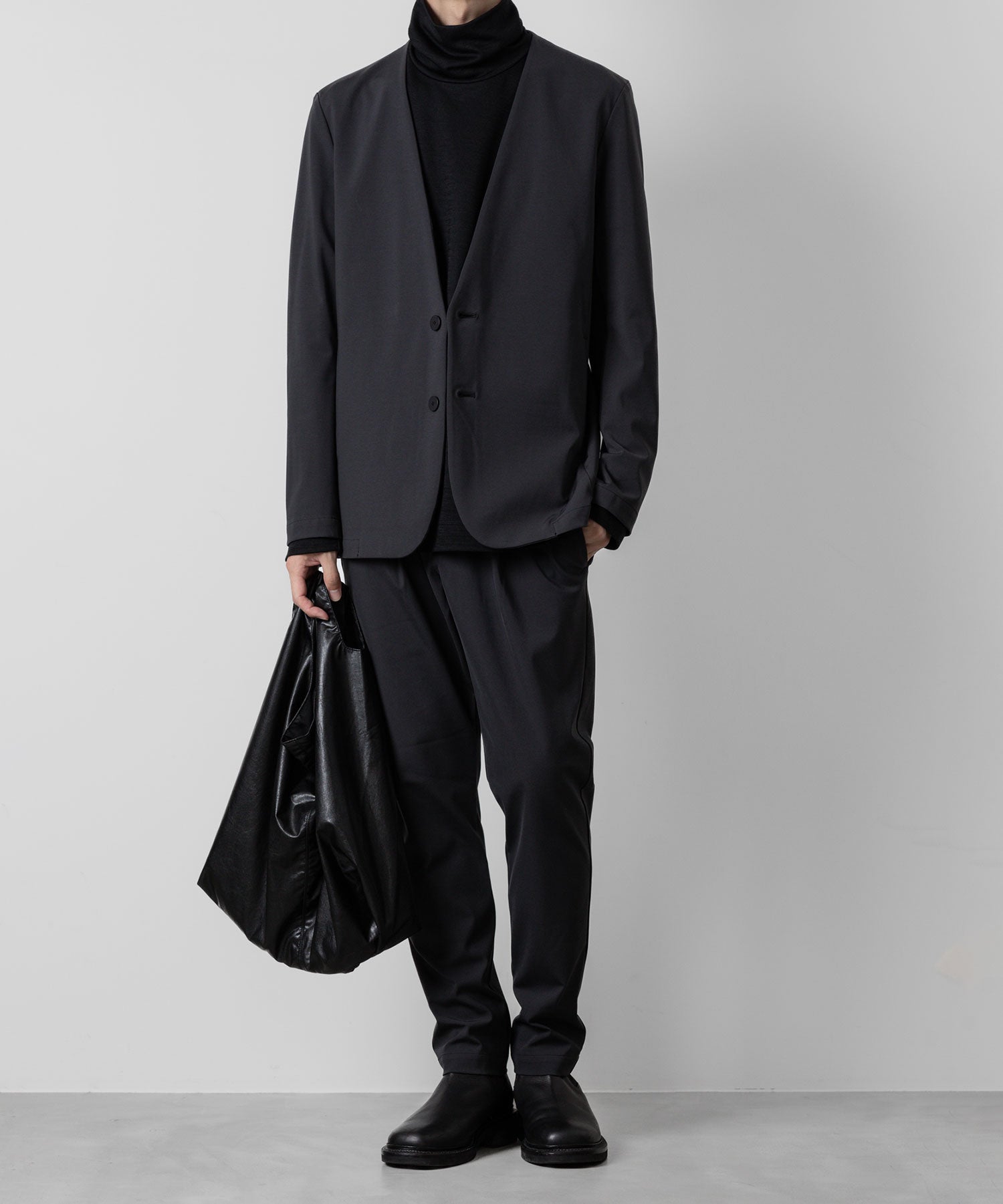 ATTACHMENT アタッチメントのNY/CO STRETCH JERSEY COLLARLESS JACKET - D.GRAY 公式通販サイトsession福岡セレクトショップ