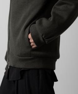 ato(アトウ)のSTAND COLLAR ZIP CARDIGAN  - KHAKI公式通販サイトsession福岡セレクトショップ