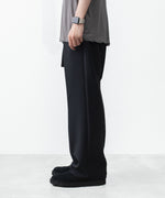 画像をギャラリービューアに読み込む, ATTACHMENT アタッチメントのPE STRETCH DOUBLE CLOTH BELTED STRAIGHT TROUSERS - BLACKの公式通販サイトsession福岡セレクトショップ

