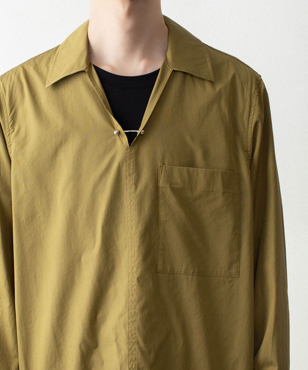 ATTACHMENT アタッチメントの140/2 GIZA BROAD PIERCED L/S SHIRT - D.YELLOWの公式通販サイトsession福岡セレクトショップ