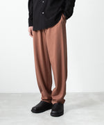 画像をギャラリービューアに読み込む, ATTACHMENT アタッチメントのCOTTON DOUBLE FACE LOUNGE TROUSERS - BROWNの公式通販サイトsession福岡セレクトショップ
