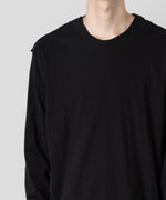 画像をギャラリービューアに読み込む, 【ATTACHMENT】ATTACHMENT アタッチメントの80/2 PIMA CO JERSEY SLIM FIT LAYERED L/S TEE - BLACK 公式通販サイトsession福岡セレクトショップ
