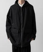 画像をギャラリービューアに読み込む, ATTACHMENT アタッチメントのWO/NY VOILE ZIP UP HOODED JACKET - BLACKの公式通販サイトsession福岡セレクトショップ
